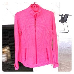 Lulu lemon hot pink workout zip up long sleeve